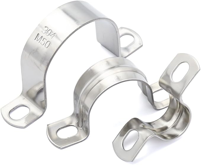 20 pcs 5/16" Conduit Clamp Two Hole U Bracket, Pipe Bracket Heavy Duty for Pipe/Electrical Conduit | OD 5/16" | 20 pcs