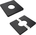 2 Pcs Wall Split Flange, ABS Square Self-Adhesive Escutcheon Plate Buckles Design for 1.3"/33mm Diameter Pipe