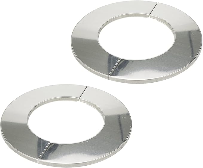 Wall Split Flange, Stainless Steel Round Escutcheon Plate for 3.18"/81mm Diameter Pipe, Pack of 2