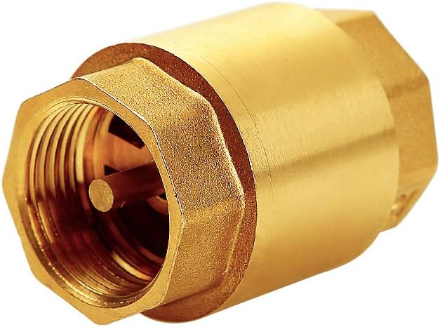 Joywayus Brass Check Valve 1" NPT Thread Female One Way Backflow Preventer Check Valves