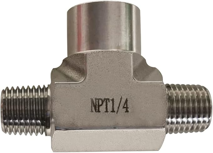 Metalwork 304 Stainless Steel Forged Pipe Fitting Street Tee 1/4" NPT Male x 1/4" NPT Female x 1/4" NPT Male, 1 Pc