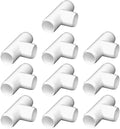 ‌letsFix 3 Way Tee PVC Fittings 3/4 Inch (10-Pack), Furniture-Grade, Heavy-Duty Pipe Connectors for Plumbing, DIY Projects, and Home Furniture Assembly, Compatible with 3/4" Schedule 40 PVC Pipes‌
