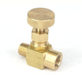 1/4" NPT Male To Female Brass Needle Valve Flow Control 1000 PSI WOG Plumbing Propane Gauge Water Gas Oil Fuel