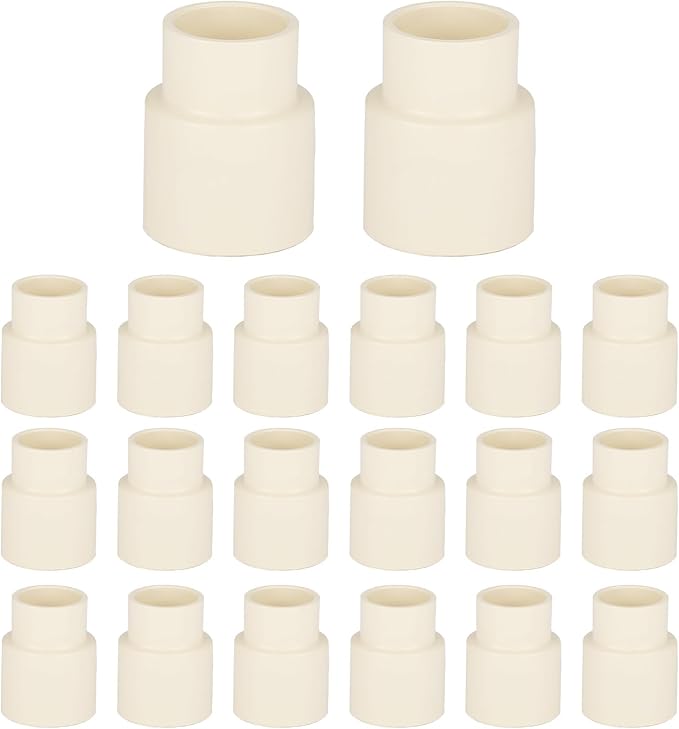 (20 Pieces) EFIELD 1" x 3/4" CPVC Pipe Fittings, Slip x Slip (Socket) Coupling, For Hot and Cold Water Plumbing,(CPVC029-10-20PCS)