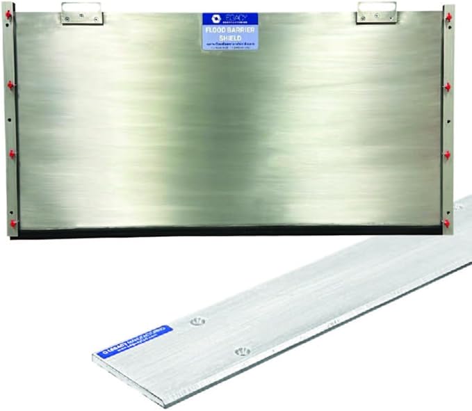 2 in 1 Bundle - Inside Mount Door Flood Barrier Shield (5027MA) + Door Flood Barrier Threshold (319MA), Size: (24'' x 48'')