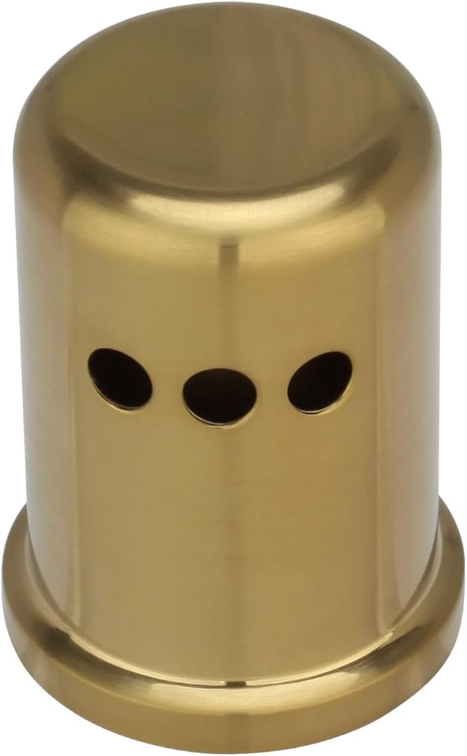 Akicon Brushed Gold Brass Finish Kitchen Dishwasher Air Gap Cap, brass Air Gap Cover
