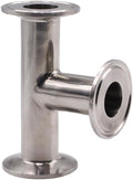 DERNORD Clamp Tee 3 Way Stainless Steel 304 Sanitary Fitting Fits 1.5" Tri-clamp, 25mm Pipe OD