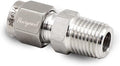 Stainless Steel 304 Compression Fitting to connect 1/4 inch OD tube x 1/4 NPT Male thread Coupler, for brass copper stainless steel tubing