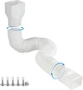 White 1-Pack Rain Gutter Downspout Extensions Flexible, Drain Downspout Extender,Down Spout Drain Extender, Gutter Connector Rainwater Drainage,Extendable from 21 to 68 Inches