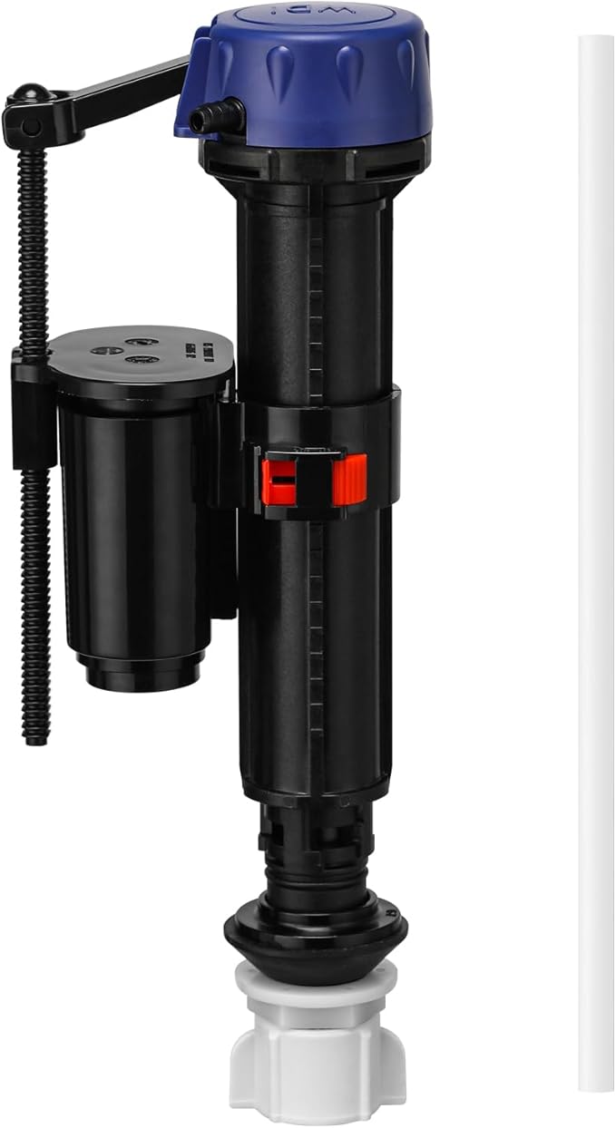 Jamini Toilet Fill Valve Replacement Kit, Quick-Install Inlet Valve with Connector & Refill Tube, Fixes Slow Filling, Leaks, Noisy Tank, Universal for Most Toilet Tanks