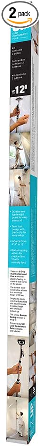 Trimaco 54733 E-Z Up Dust Containment Pole (2 Pack), up to 12-feet, White