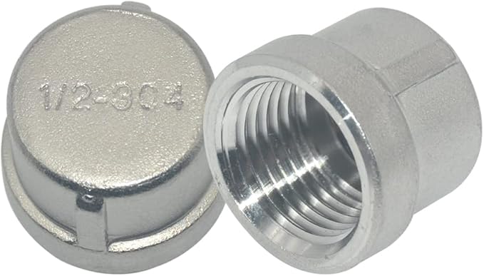 1/2" 0.5" Cap,NPT Female Threaded Cast Pipe Fitting,Stainless Steel 304
