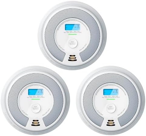 X-Sense Smoke Detector Carbon Monoxide Alarm Combo, XP0H-SN, 3-Pack