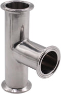 DERNORD Clamp Tee 3 Way Stainless Steel 304 Sanitary Fitting Fits 1.5" Tri-clamp, 38mm Pipe OD