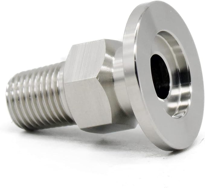 SS304 KF16 NPT Male Adaptor thread 1/4" NW16 KF Male coupling ISO-KF16 X NPT 1/4"
