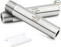 TAISHER 2PCS 304 Stainless Steel Pipe Fittings, 3/8" NPT Male Threaded, 4" Length Weld Nipple Cast Pipe