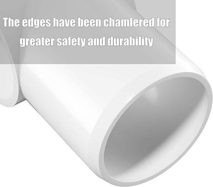 4PCS 1-1/2Inch Elbow PVC Fittings, 5-Way Heavy Duty PVC Pipe Fitting, Furniture Grade Pipe Fitting Connector Corner Fitting for Water Supplies Build Furniture Frame DIY Garden Shelf Greenhouse