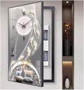 Fuse Box Cover Cabinet, Breaker Box Cover, Decorative Painting of Electricity Meter with Clock, Wall Mounted Hide Electrical Panel Cover Decorative,E,55x110cm