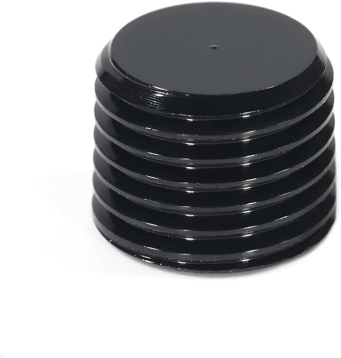 1/4 NPT Male Thread Allen Head Socket Pipe Plug Fitting Aluminum Black（2pcs）
