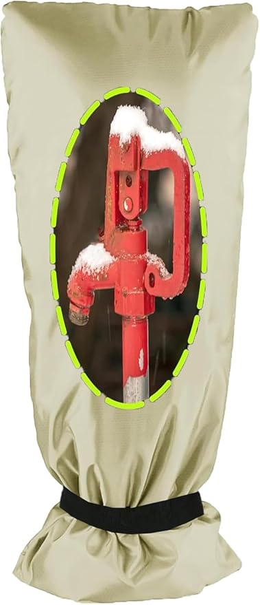 Outdoor Faucet Covers for Winter, 18" W x 43" H Outside Yard Hydrant Protector Socks Winter, Insulated Hose Bib Protector Cover, Spigot Pipe Cover Freeze Protection