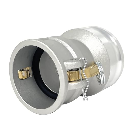 Gloxco Aluminum Type DA Cam and Groove Hose Fitting, Reducer, 3" Female Camlock x 4" Male Camlock (CAM-3040-DA-AL)