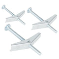 26 Piease Heavy Duty Drywall Anchors and Screws,Toggle Bolts and Wing Nuts Set, Hollow Drywall Anchors Bolts Screws Assortment Kit for Hanging Lamps Heavy Items 1/8" 12pcs, 3/16" 8pcs, 1/4" 6pcs