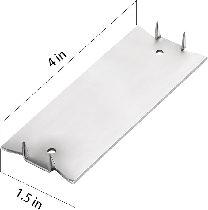 Wensilon(30 pcs) Stainless Steel 304 1.5X4 Inch 16-Gauge Anti-Nail Protection Plate Shield Stainless Steel, Nail Plate for Wood Studs, Steel Cable Wire Protector Plate with Sharp Pointed Prongs