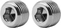 JoyTube 1" NPT Pipe Plug Male Thread Stainless Steel Fitting Countersunk Internal Hex Head(Pack of 2)