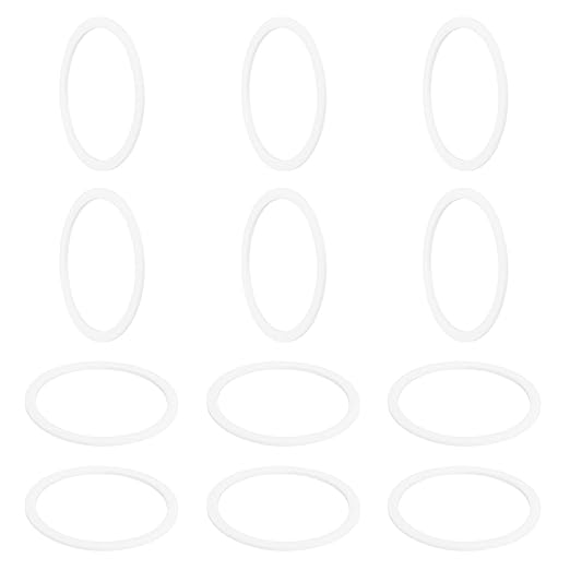 MECCANIXITY PTFE Flat Washers, 12Pack 70mm OD 60mm ID 2mm Thick Sealing Spacer Gasket Ring for Faucet Pipe Hose Bolt Machinery, White