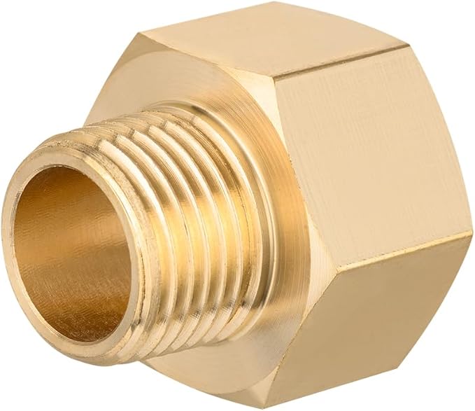 (Pack of 5) EFIELD Brass Pipe Fittings, 1/2" Male Pipe x 3/4" Female NPT Threaded Pipe Reducer Adapter Fittings,(NPT036)