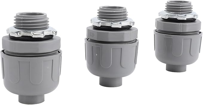 FTVOGUE 20PCS Liquid Tight Connector, Non Metallic Flexible Electrical Conduit Fittings with 3/4 Inch NPT Interface for Home and Outdoor