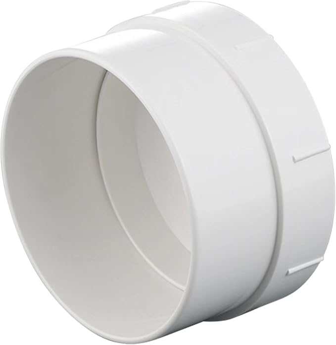 6 Inch PVC DWV Female Sewer Cleanout Cap Adapter with Plug Fitting,for ASTM D2665 PVC Drainage Piping System White (6 Inch)