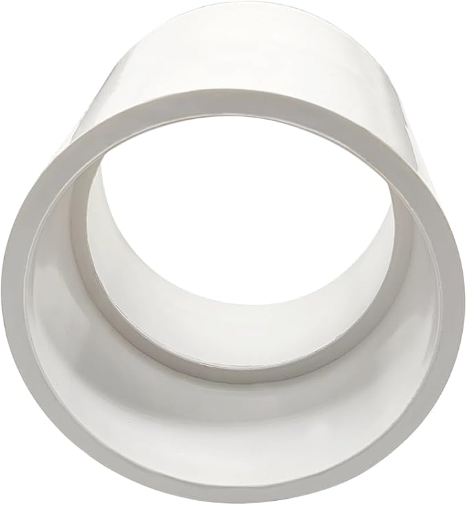 3" PVC Pipe Fitting Coupling Connector Adapter Pipe Fitting Slip (Socket x Socket) Schedule 40 White Color