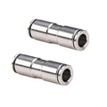 Beduan Push to Connect Fitting, 1/2" Tube OD 304 Stainless Steel Straight Quick Adapter Union Splicer Joiner Mender (Pack of 2)