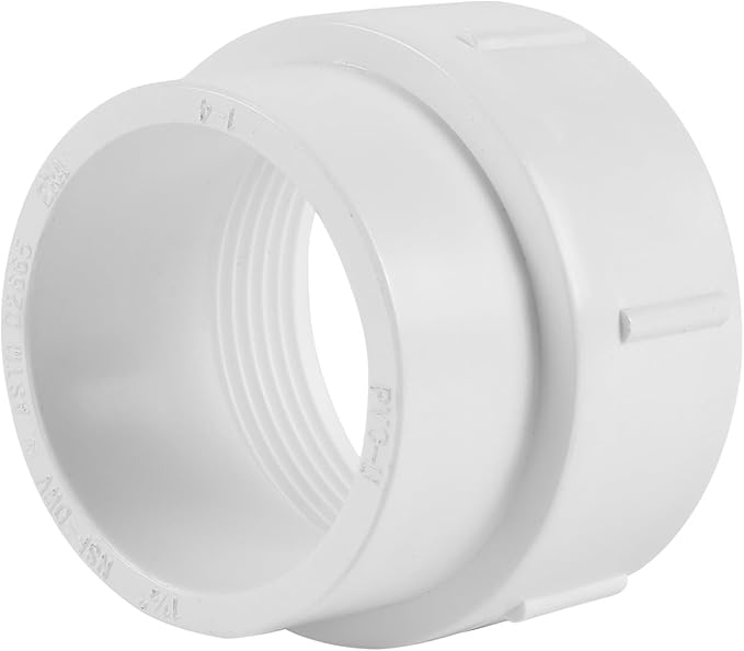 10-Pack EFIELD 1-1/2“ PVC DWV Fitting Cleanout Adapter (SPG x FPT)