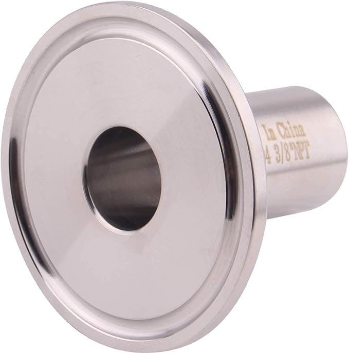 DERNORD Sanitary Female Threaded Pipe Fitting to 1.5 Inch TRI CLAMP OD 50.5mm Ferrule (Pipe Size: 3/8" NPT)