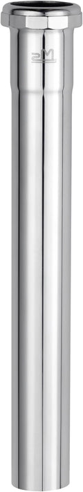 ZM 1-1/2 Inch Heavy Duty Extension Tube with Slip Joint Connection, 12 Inch Length, 22 Gauge, Brass Plumbing Fitting, Chrome