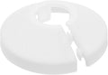 uxcell Escutcheon Plate, 1Pcs 12mm - Fit 0.39" Outer Diameter Split Pipe Flange Water Pipe Cover Collar Decoration, PP Plastic Plumbing Cover Plates (White)