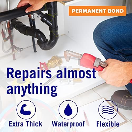 Black Waterproof Tape for Leaks, Heavy Duty Marine Grade Sealant, 15 ft x