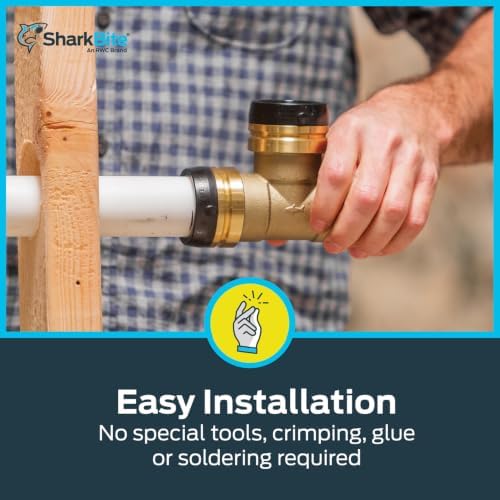 SharkBite 1-1/4 Inch FNPT Adapter, Push to Connect Brass Plumbing Fitting, PEX Pipe, Copper, CPVC, PE-RT, HDPE, UXL113532F