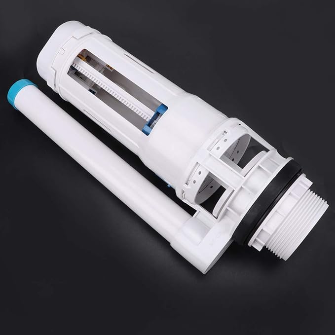 Asixxsix Toilet Fill Valve, 2.5 Inch ABS Dual Flush Drain Valve with Anti Siphon Function, Toilet Repair Kit Fit for 2 Piece Tank Height 305mm to 365mm