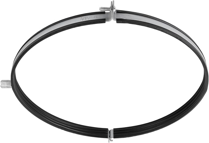 14" Inch Galvanized Pipe Hanger with Rubber - Conduit Mounting Clamp - Tube Brackets - Pipe Clamps - Tube Wall Mounting Bracket Clamp - Rigid Conduit Holder - PVC and Metal Pipe Attachment Hanger