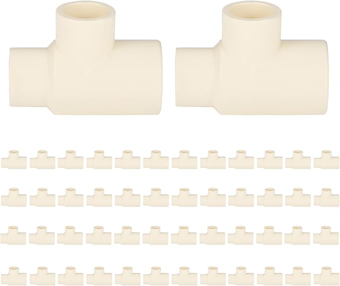 50-PACK EFIELD CPVC Tee Fittings,3/4"x1/2"x1/2" CPVC-CTS Slip Reducing Tee,(CPVC023-10-50PCS)