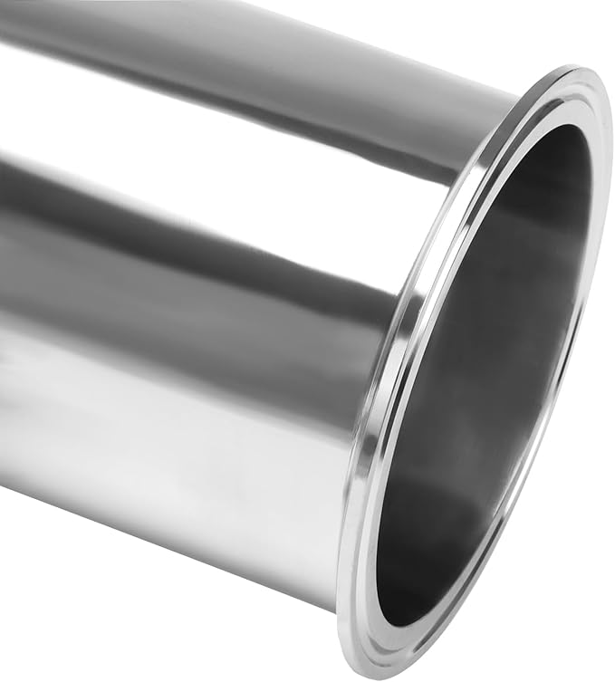 DERNORD Reducing Clamp Tee 3 Way Stainless Steel 304 Sanitary Fitting (Pipe OD: 4 inch x 4 inch x 1.5 inch)
