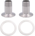 DERNORD 2 Pack Sanitary Male Threaded Pipe Fitting to TRI CLAMP with 2 Silicone Gaskets(OD 50.5mm Ferrule) (Pipe Size: 3/4" NPT)