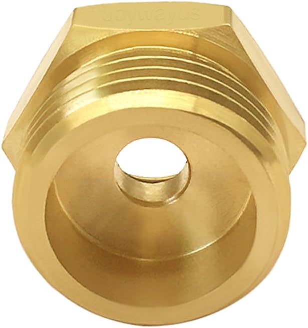 Joywayus 2PCS 3/4 GHT Male to 3/8 Compression Female Thread Bushing Pipe Fitting, Brass Reducer Faucet Connector Water Hose Adapter, Supply Line to Garden Hose Adapter for RV Kitchen Bathroom Plumbing