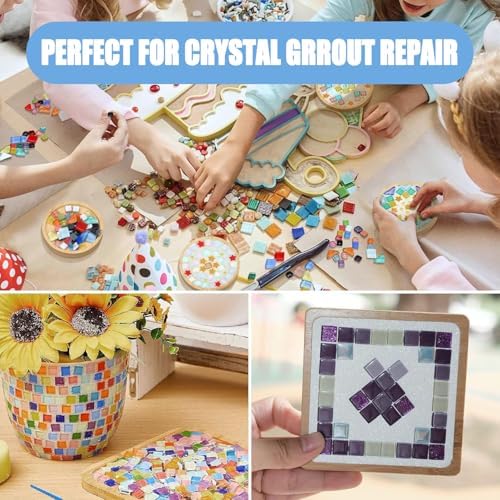 Mosaic Crystal Grout – Ultimate Grouting Solution & DIY Craft Essential for Mosaic Tile Projects, Handmade Art, & Home Decor (6.3oz)
