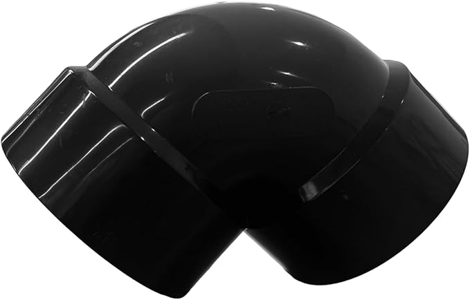LESSO 3" Elbow ABS Pipe, 90 Degree ABS Fittings Vent Ell Pipe Fittings For Duct Reducer Connection of Drainage Dystem Connects Drainage System Components(SCH40 Black)