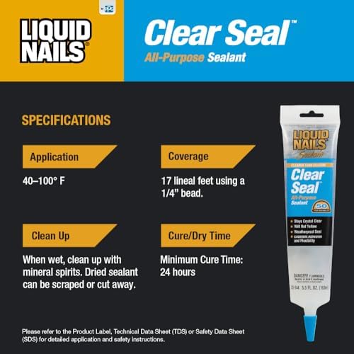 Liquid Nails 5.5 oz Clear Seal All-Purpose Sealant