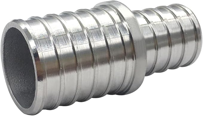(Pack of 2) PEX 1/2" x 3/4" Stainless Steel Reducing Coupling For Pex Tubing Connection